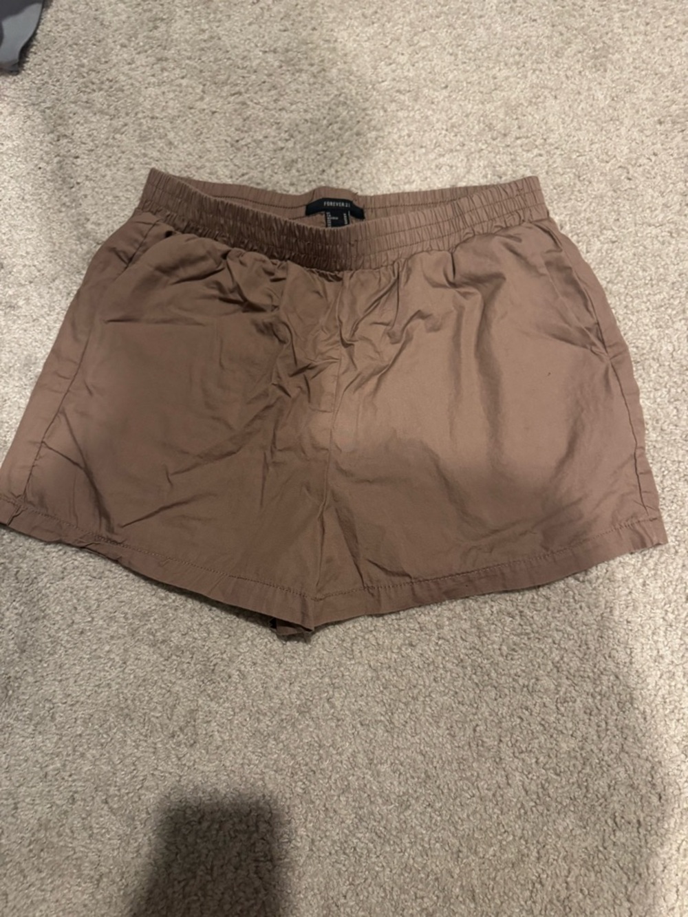 Forever 21 Brown Elastic Waist Casual Shorts size m